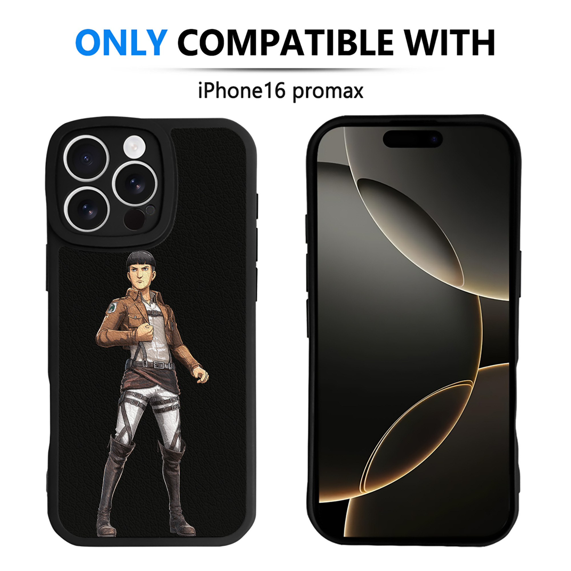 （画像用） 進撃の巨人 Attack on Titan 【iPhone 16シリーズ対応】シリコンスマホケース（レザー調） 材質：シリコン